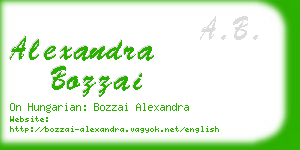 alexandra bozzai business card